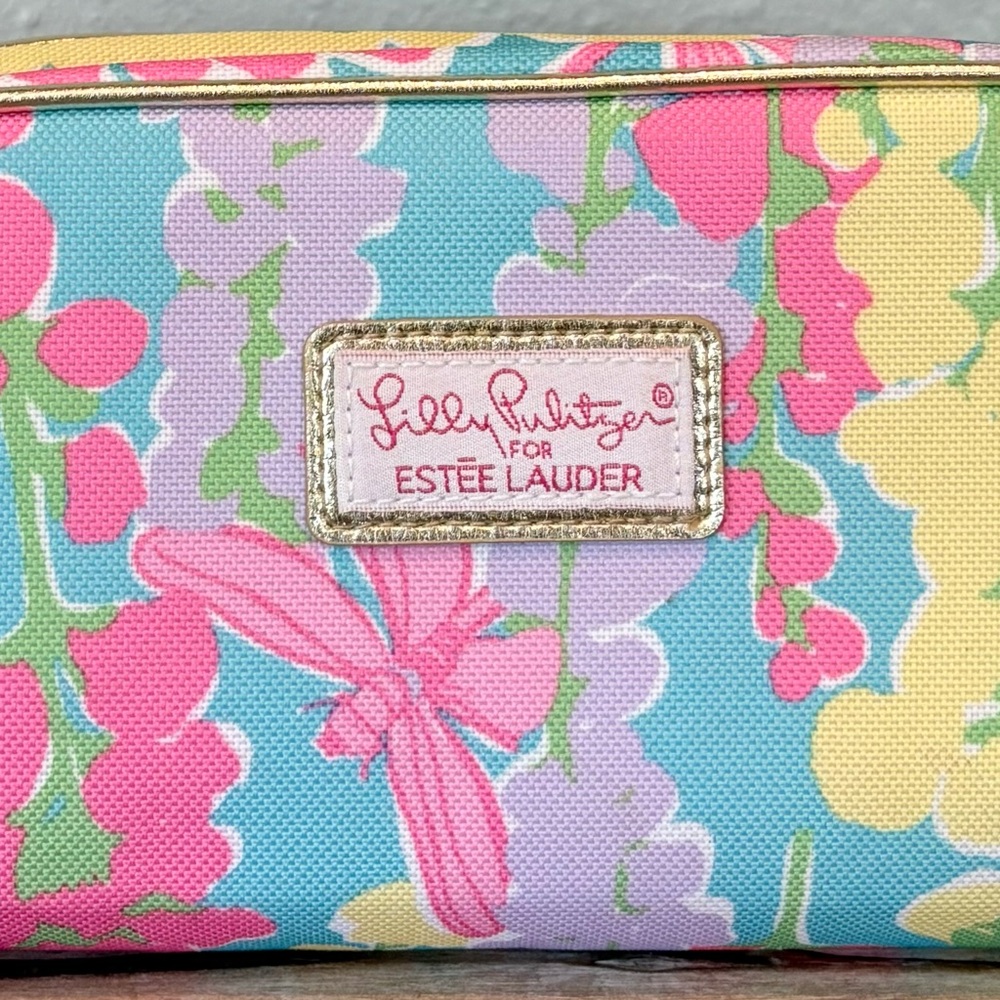 Lilly Pulitzer x Estēe Lauder Floral Cosmetic Bag, NWOT